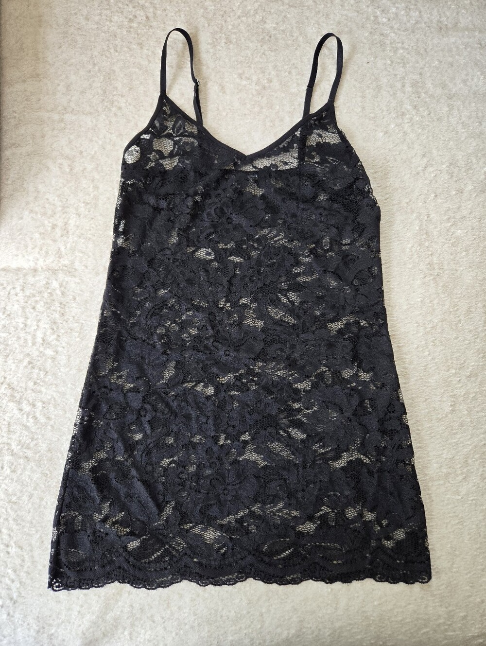 Black Lace Slip Dress